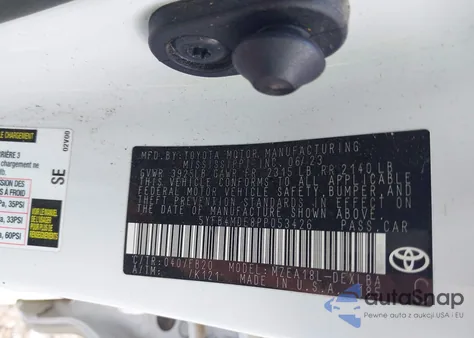 2023 Toyota Corolla Le from USA, damaged, VIN 5YFB4MDE8PP053426